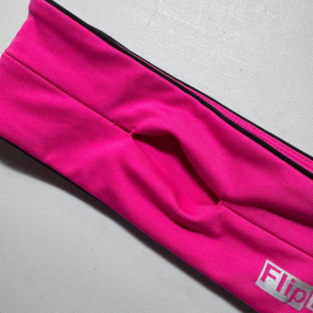 FlipBelt Running Belt Women Small Pink Reflective Logo Athletic Gym Barbiecore